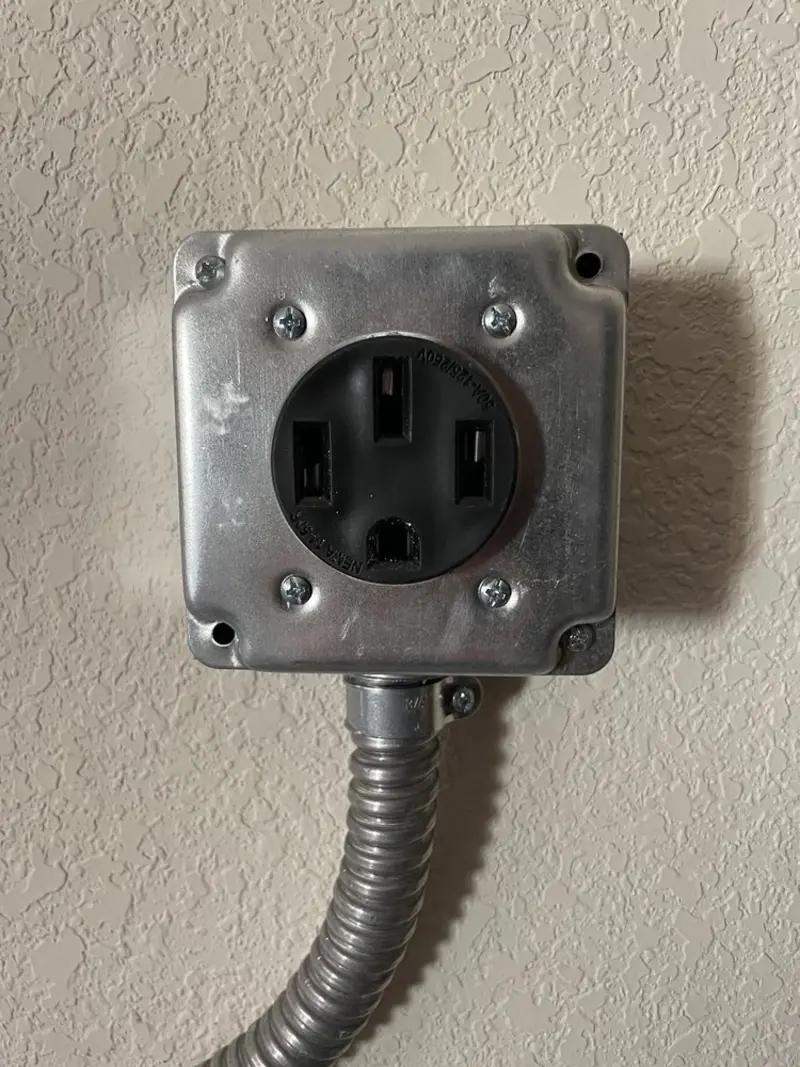 NEMA 14-50 outlet installed for Electrical Panel Upgrade in Canyon